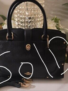 Coach Black Leather Handbag